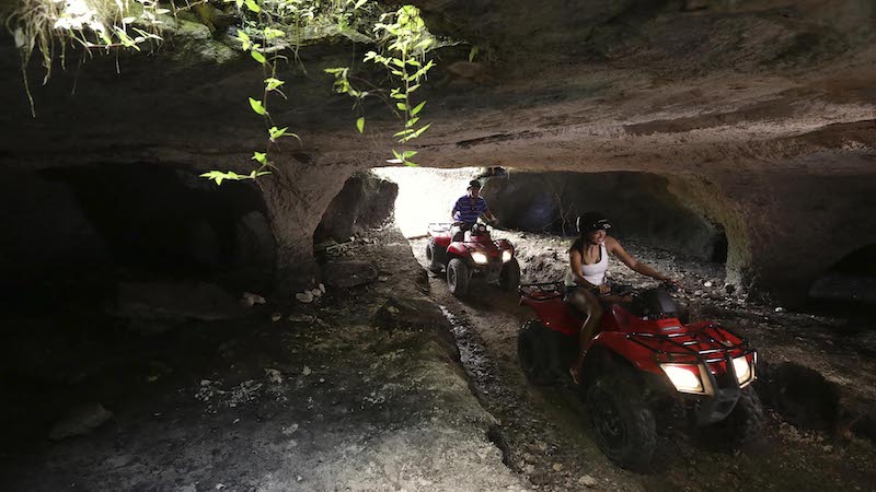 Wild Tours atv Cozumel Mexico single cave coral Cedral