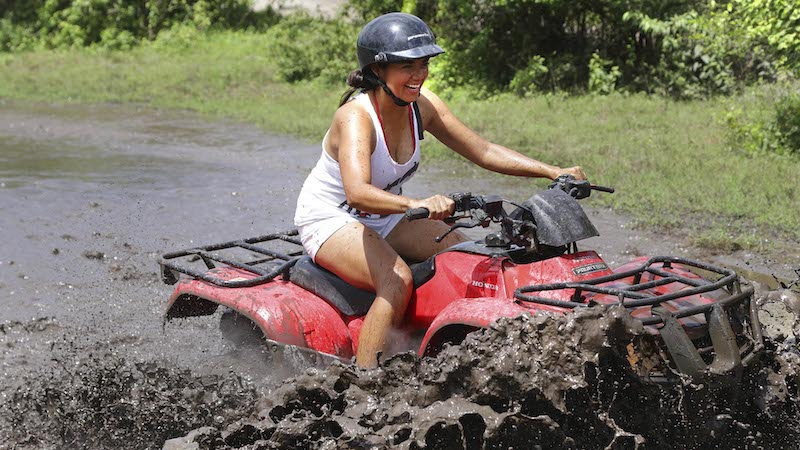 Wild Tours atv Cozumel Mexico single crazy mud road