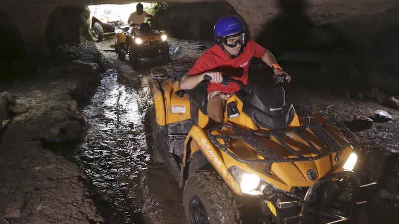 Wild Tours atv cave road double Cozumel Mexico