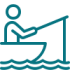 Fisherman in a Boat Icon